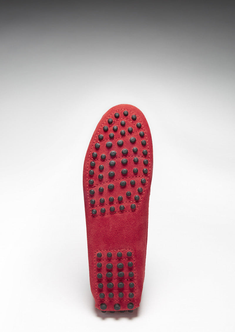 Women's Penny Driving Loafers, red suede