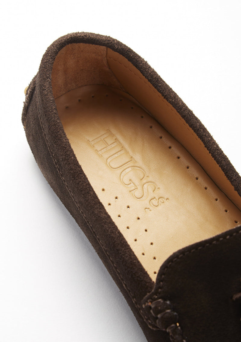 Women's Tasselled Driving Loafers, brown suede