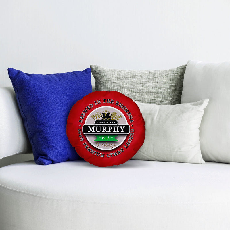 Wales Murphy  - Legend Collection - Circle Cushion 14"