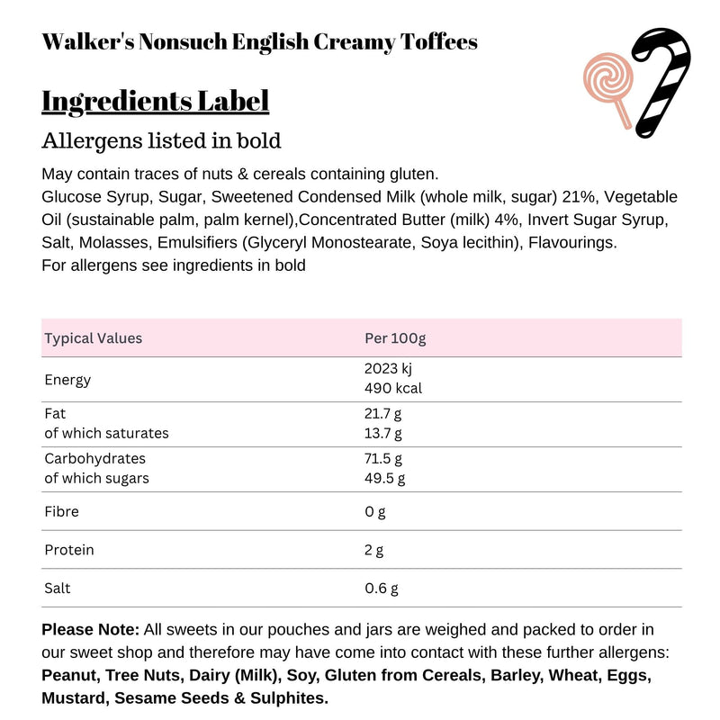 Walker's Nonsuch English Creamy Toffees