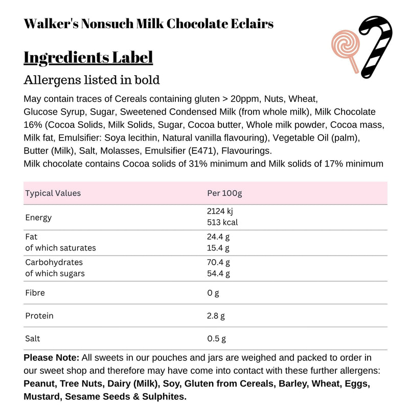 Walker's Nonsuch Milk Chocolate Eclairs