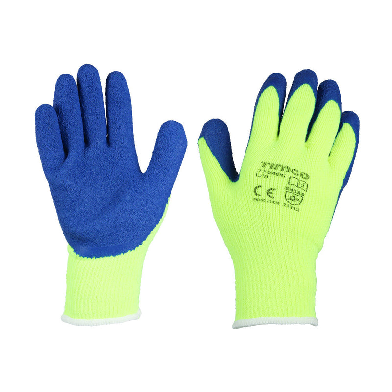 Warm General Handling Grip  Gloves – Crinkle Latex Coated Polyester