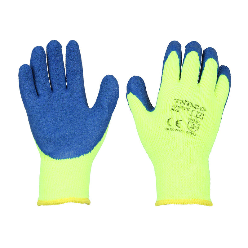 Warm General Handling Grip  Gloves – Crinkle Latex Coated Polyester
