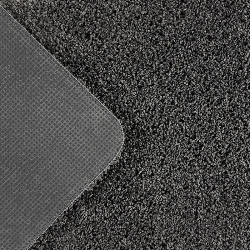Washable Charcoal Shaggy Rug
