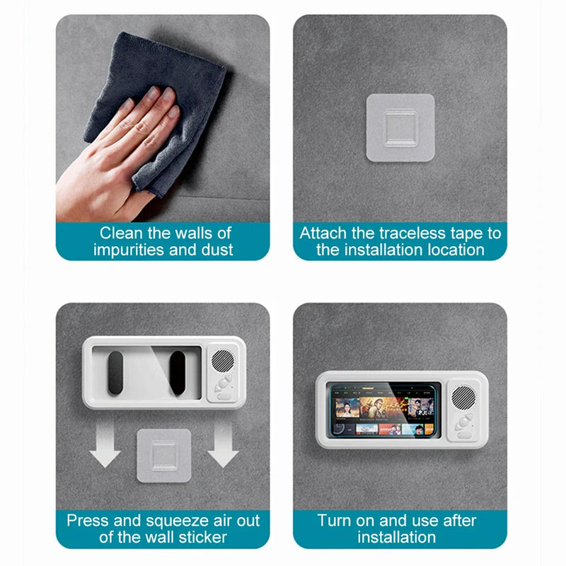 Waterproof Bluetooth Box Shower Speaker 360° Rotation