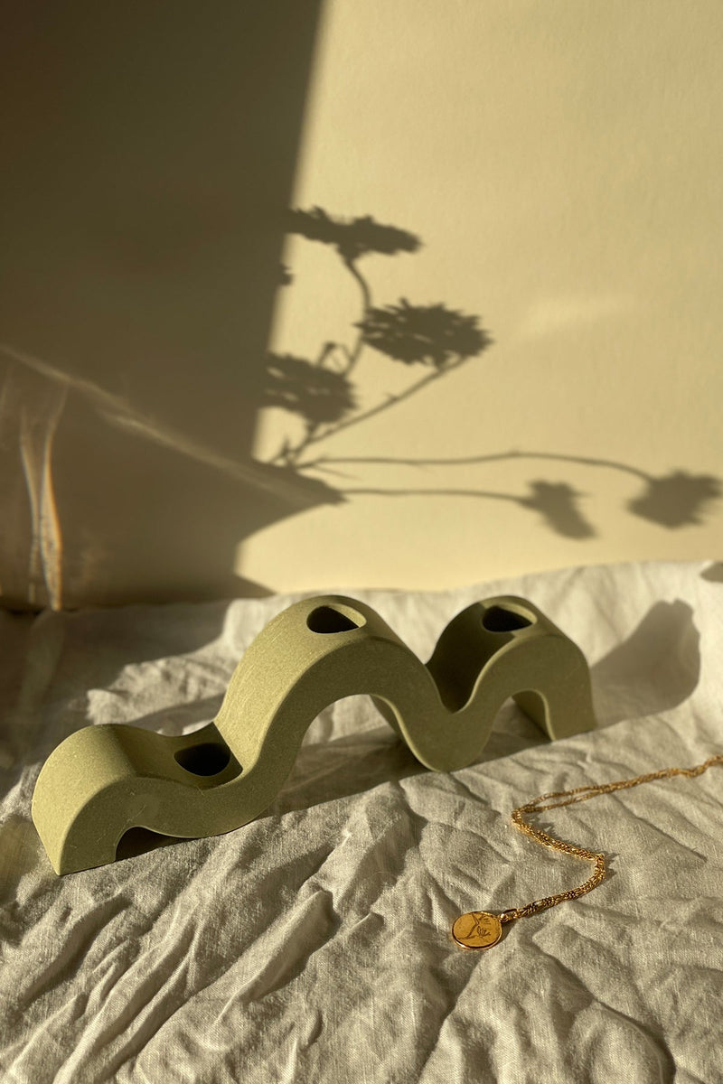 Wavy Candle Stick Holder