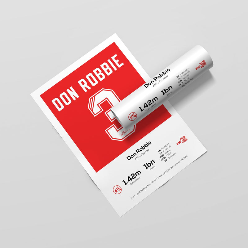 Personalised Football Player Stats Print