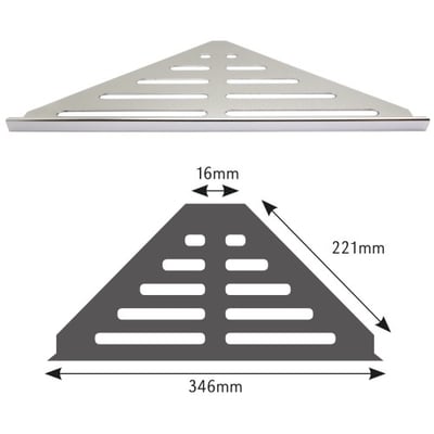 Genesis Aluminium Steel Shower Shelf