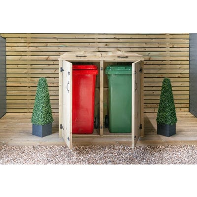 Double Wheelie Bin Store - All Sizes