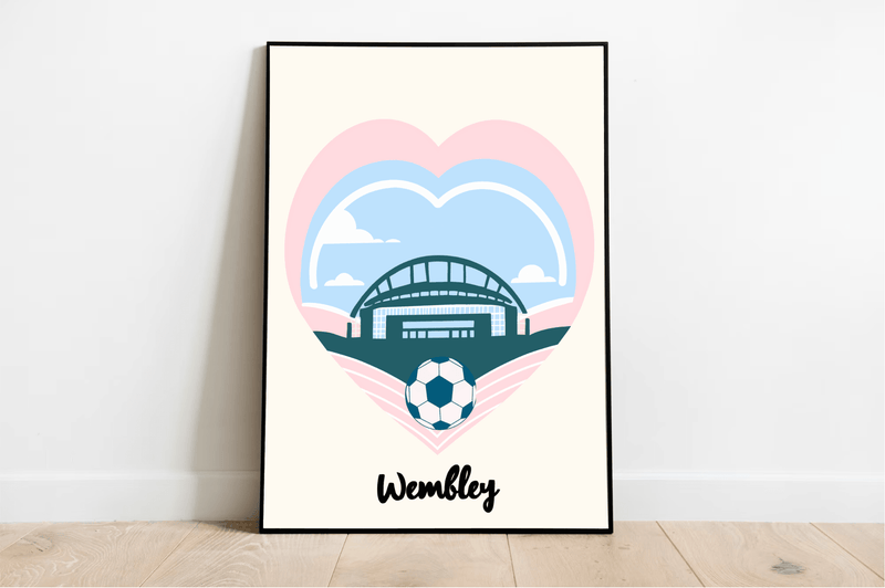 Wembley Stadium Print | Minimalist A3 A4 A5 Wall Art Decor