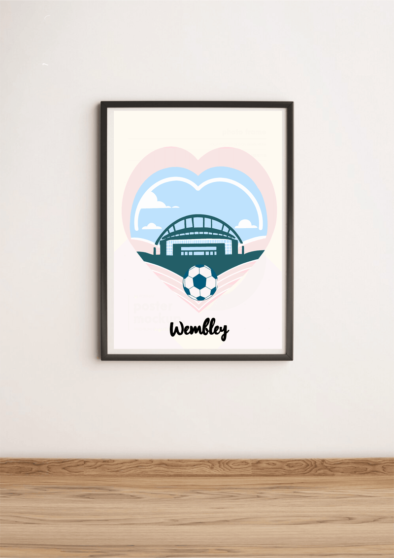 Wembley Stadium Print | Minimalist A3 A4 A5 Wall Art Decor
