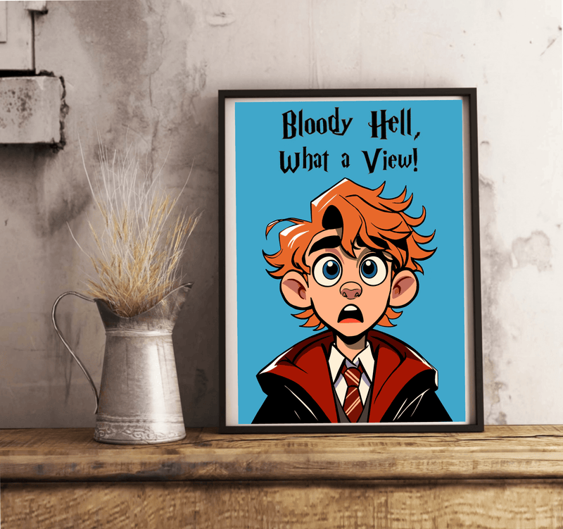 Magical View – Funny Wizard Art Print