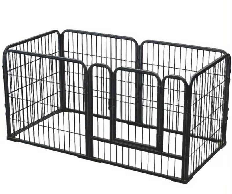 Indoor Dog Playpen 120cm | 6-Panel Stainless Steel Pet Fence & Kennel for Small/Medium Dogs, Rabbits & Cats