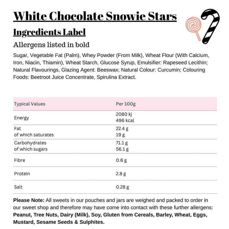 White Chocolate Snowie Stars