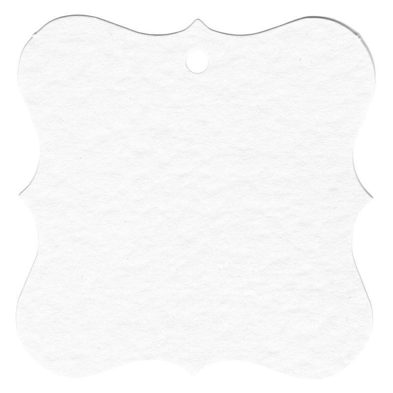 100 Designer Gift Tags with White Satin Ribbon -  21 Colours, Birthday Xmas