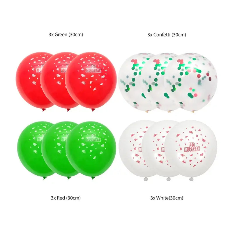 Decoration Set Eid Mubarak Palestine Theme (White) | 5 Items