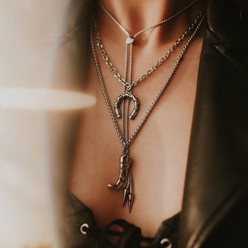 Outlaw Bolo Spike Necklace