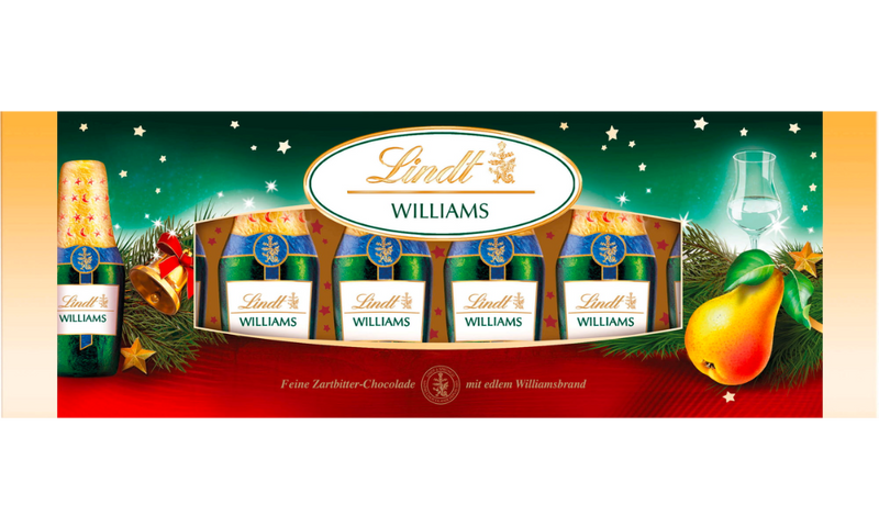 Lindt Williams Pear Brandy Dark Chocolate Bottles | 131g