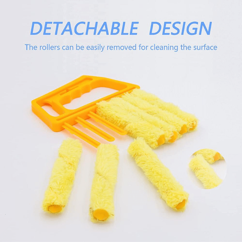 Microfiber Window & Blinds Cleaning Brush - Washable Dust Remover Tool for Windows, Blinds & Vent Cleaning