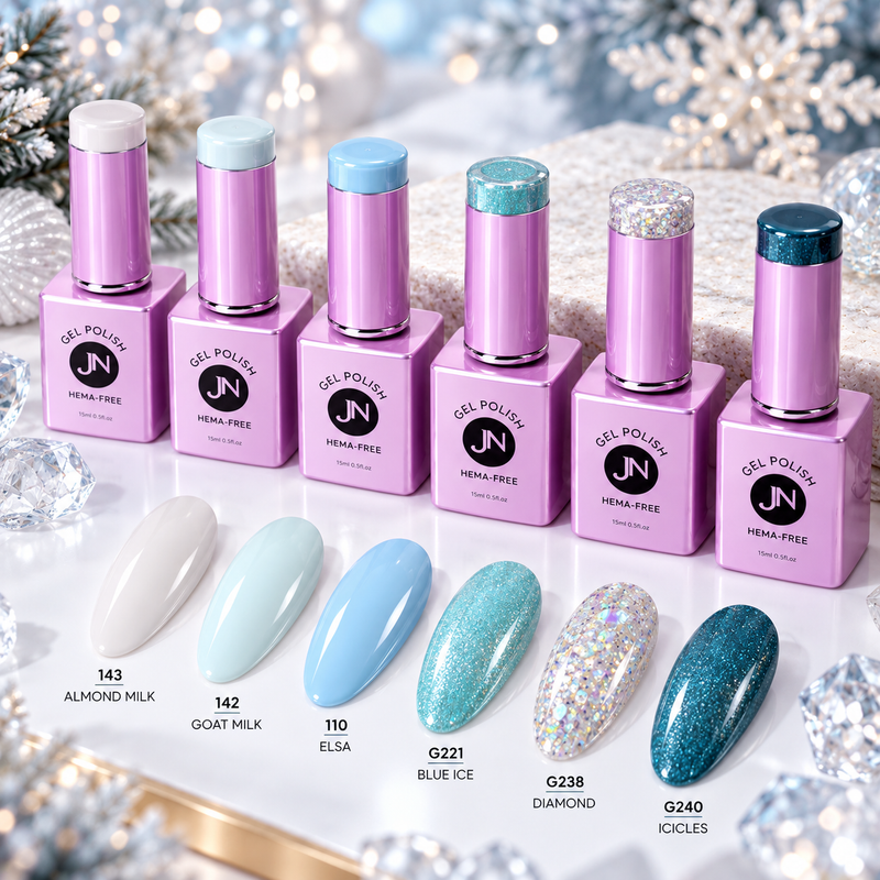 WINTER Collection of 6 - hema free Gel Polish