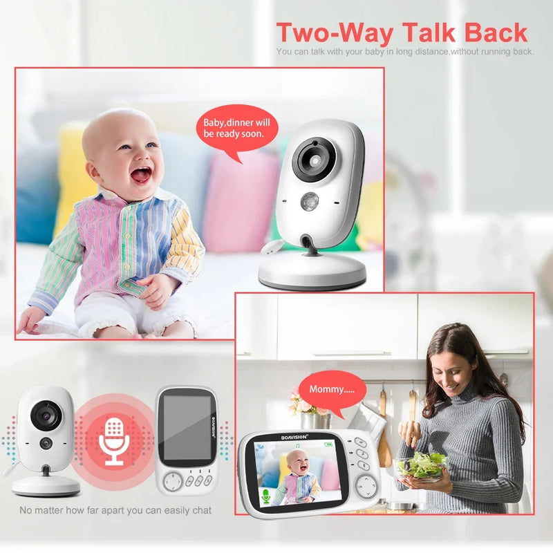 Wireless Video Baby Monitor with LCD Screen, Two-Way Audio, Night Vision & Temperature Monitoring