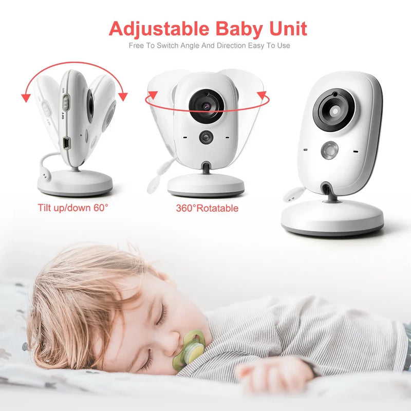 Wireless Video Baby Monitor with LCD Screen, Two-Way Audio, Night Vision & Temperature Monitoring