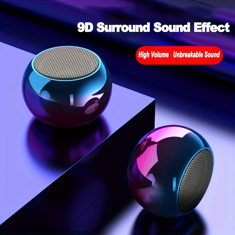 Portable Wireless Bluetooth Speaker with Enhanced Bass & HD Sound - Built-in Mic, Indoor & Outdoor Tabletop Music Player