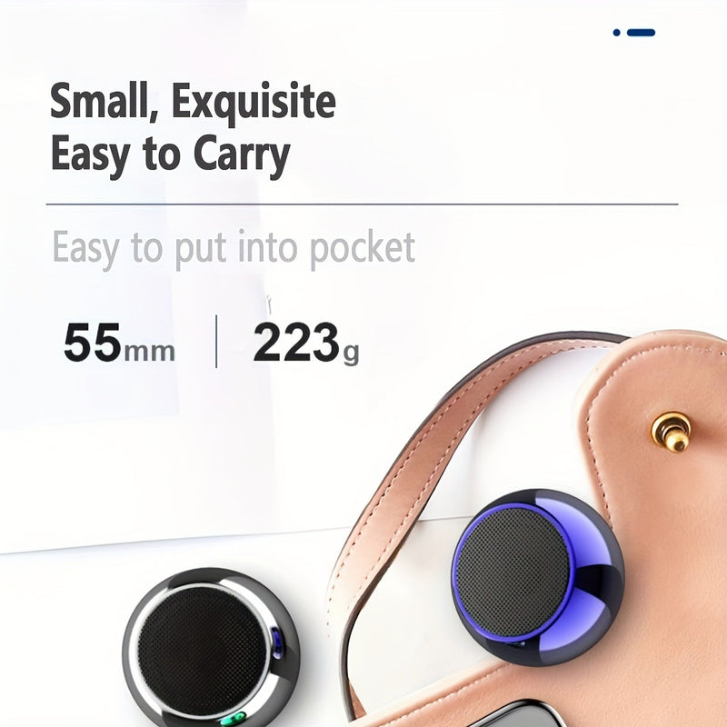 Portable Wireless Bluetooth Speaker with Enhanced Bass & HD Sound - Built-in Mic, Indoor & Outdoor Tabletop Music Player