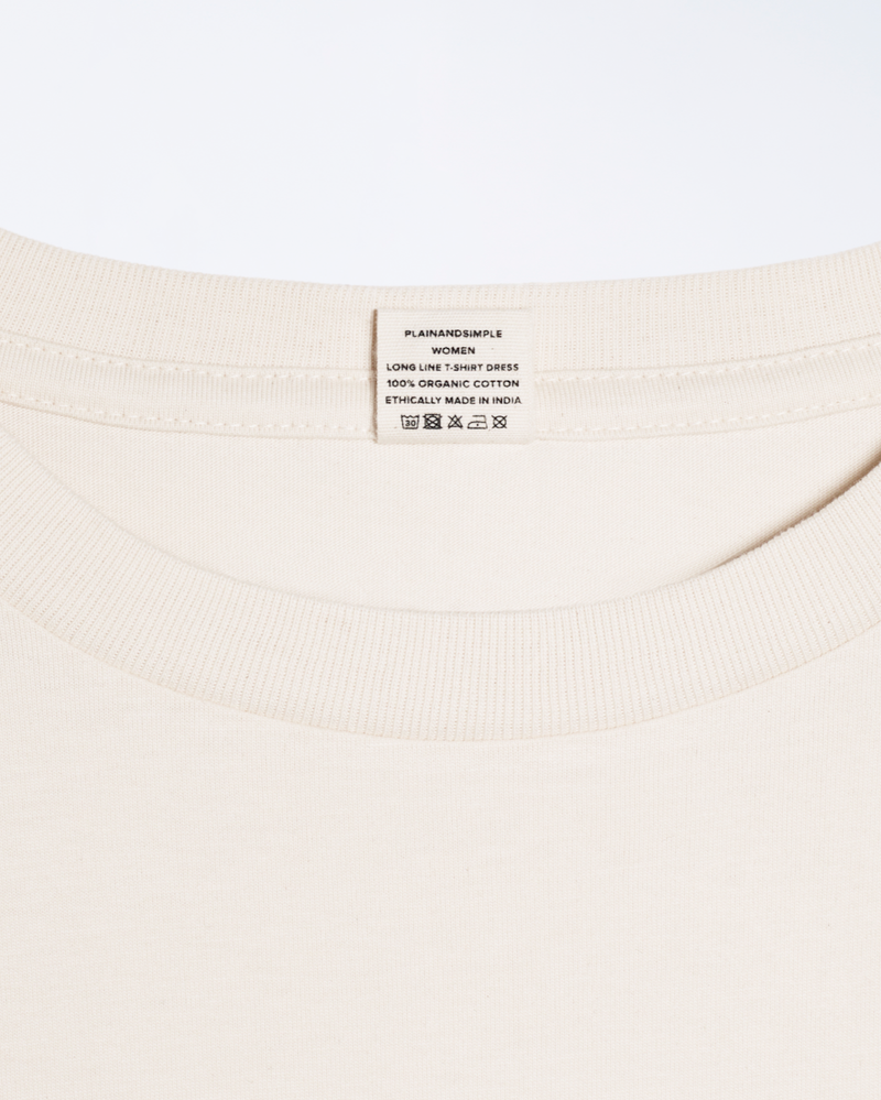 Long Line Organic T-Shirt Dress