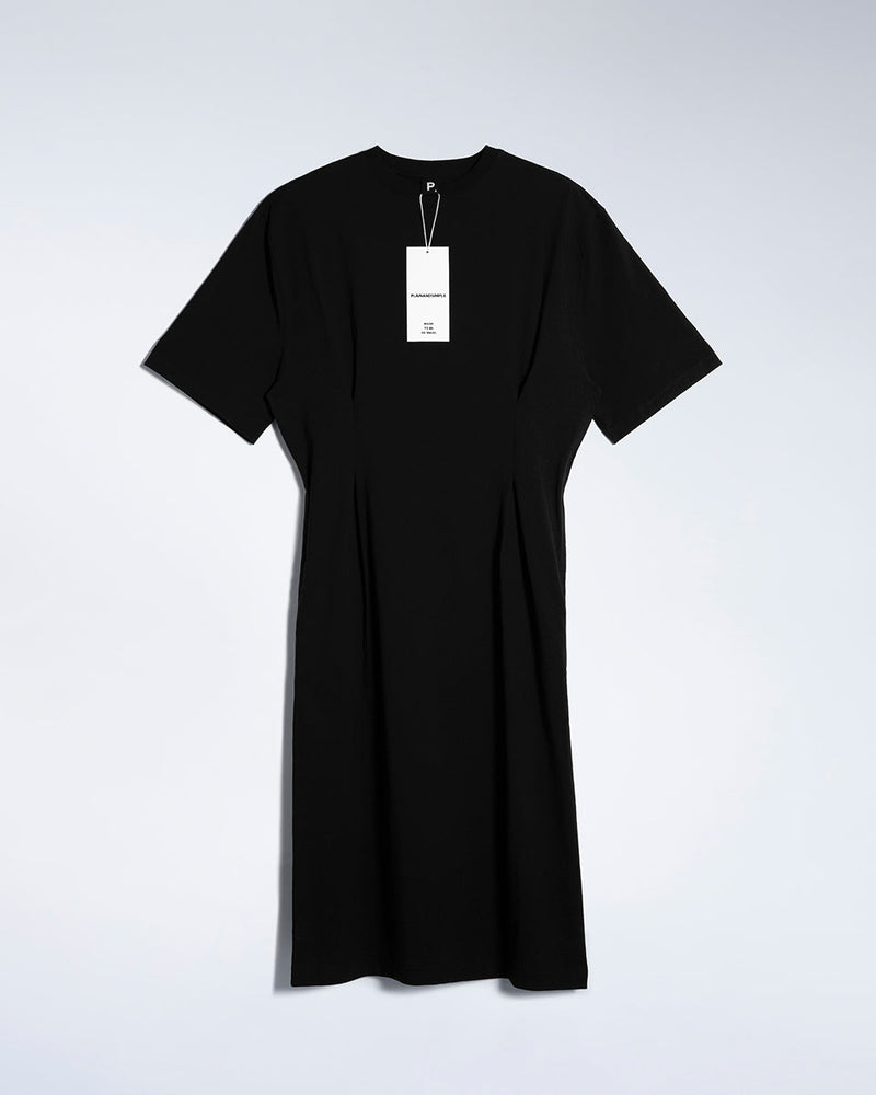 Pleated Waist Organic T-Shirt Dress
