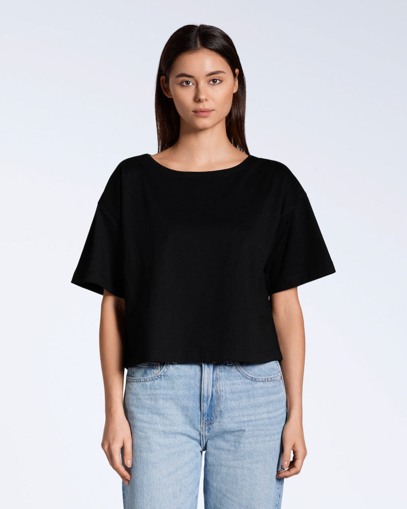 Wide Boat Neck Organic T-Shirt