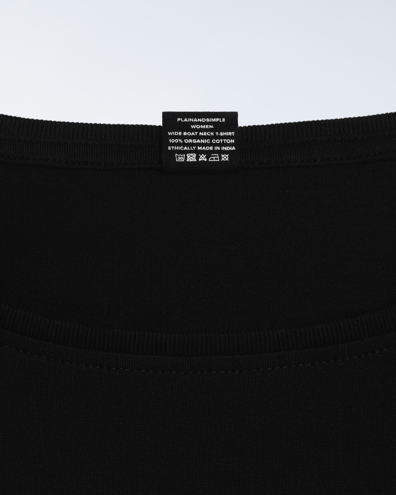 Wide Boat Neck Organic T-Shirt