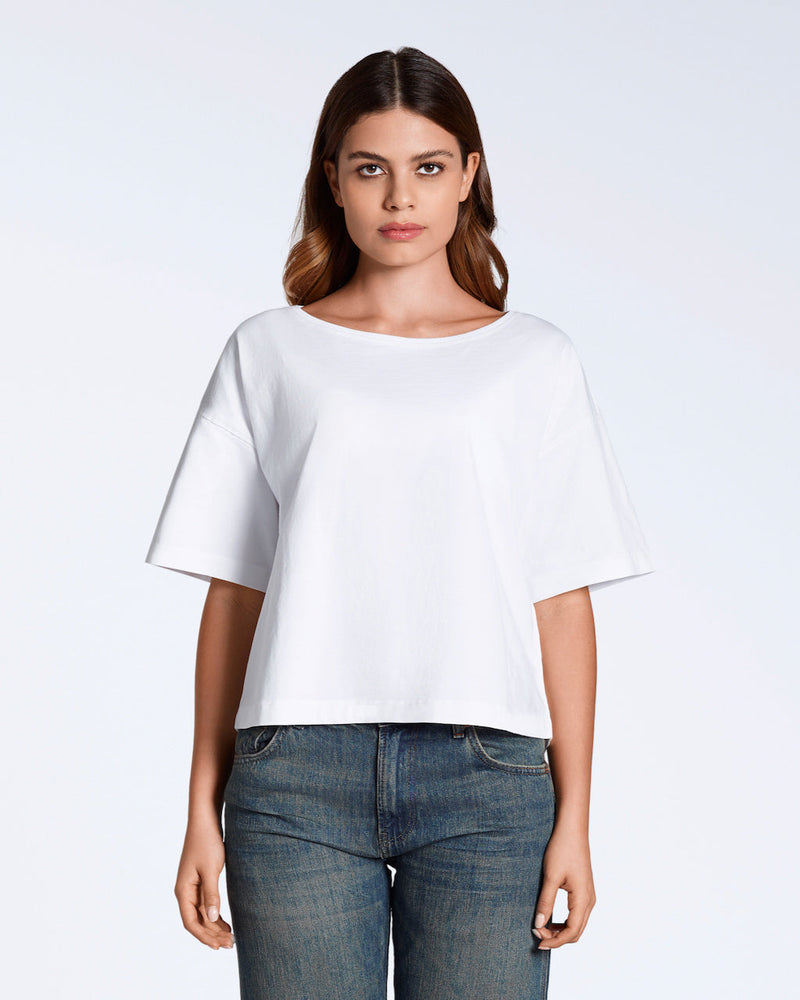 Wide Boat Neck Organic T-Shirt