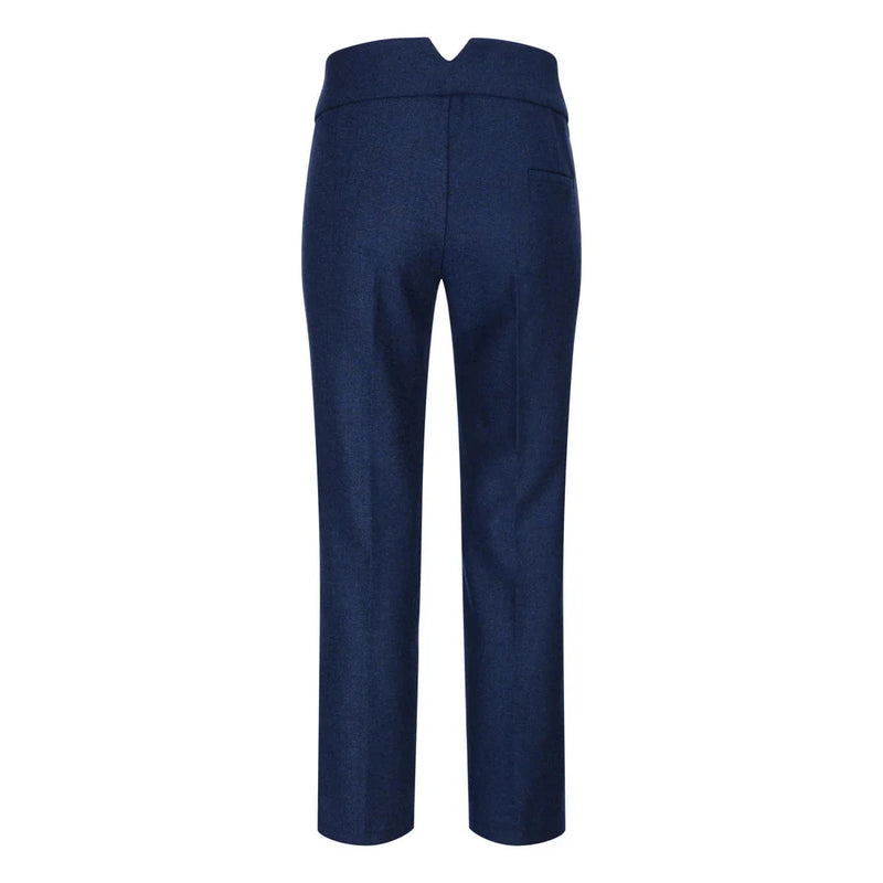 wsn02 - Women's Tweed Navy Blue Blazer Waistcoat & Trousers 1920s Suit