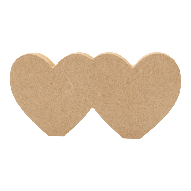 MDF Freestanding Double Heart Shape (Style 2)