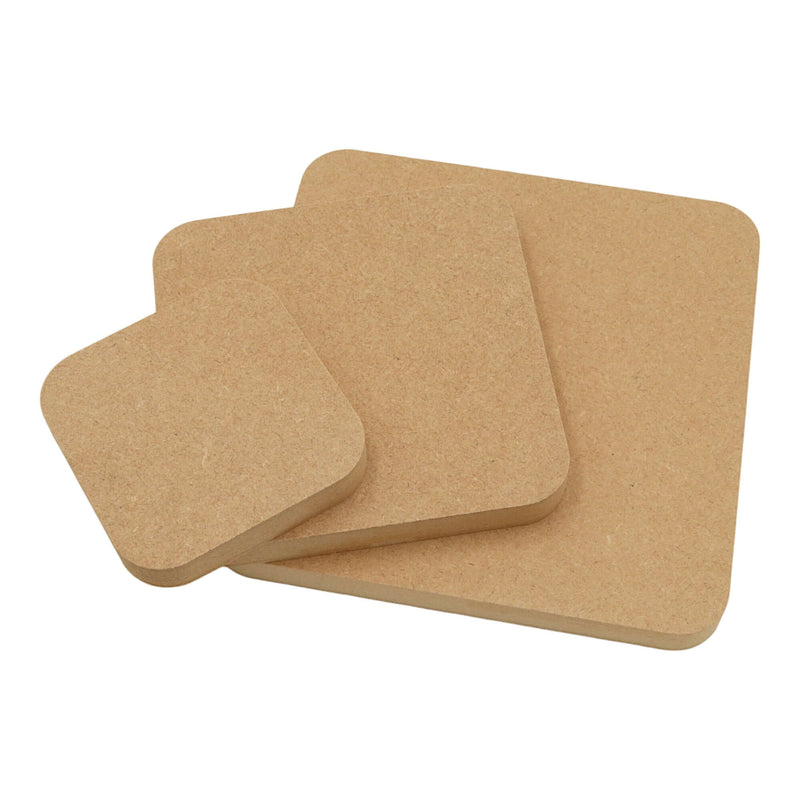 MDF Square Shape / Rounded Corners - Square Edge