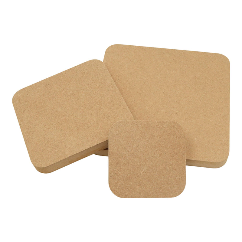 MDF Square Shape / Rounded Corners - Square Edge