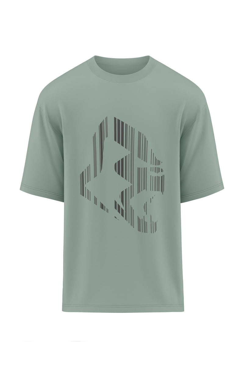 XAPE Apehead Barcoded Oversized Tee - Sage