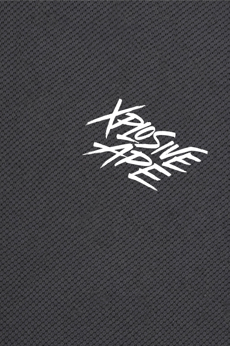 XAPE Classic Brush Script X Tech Tee - Charcoal