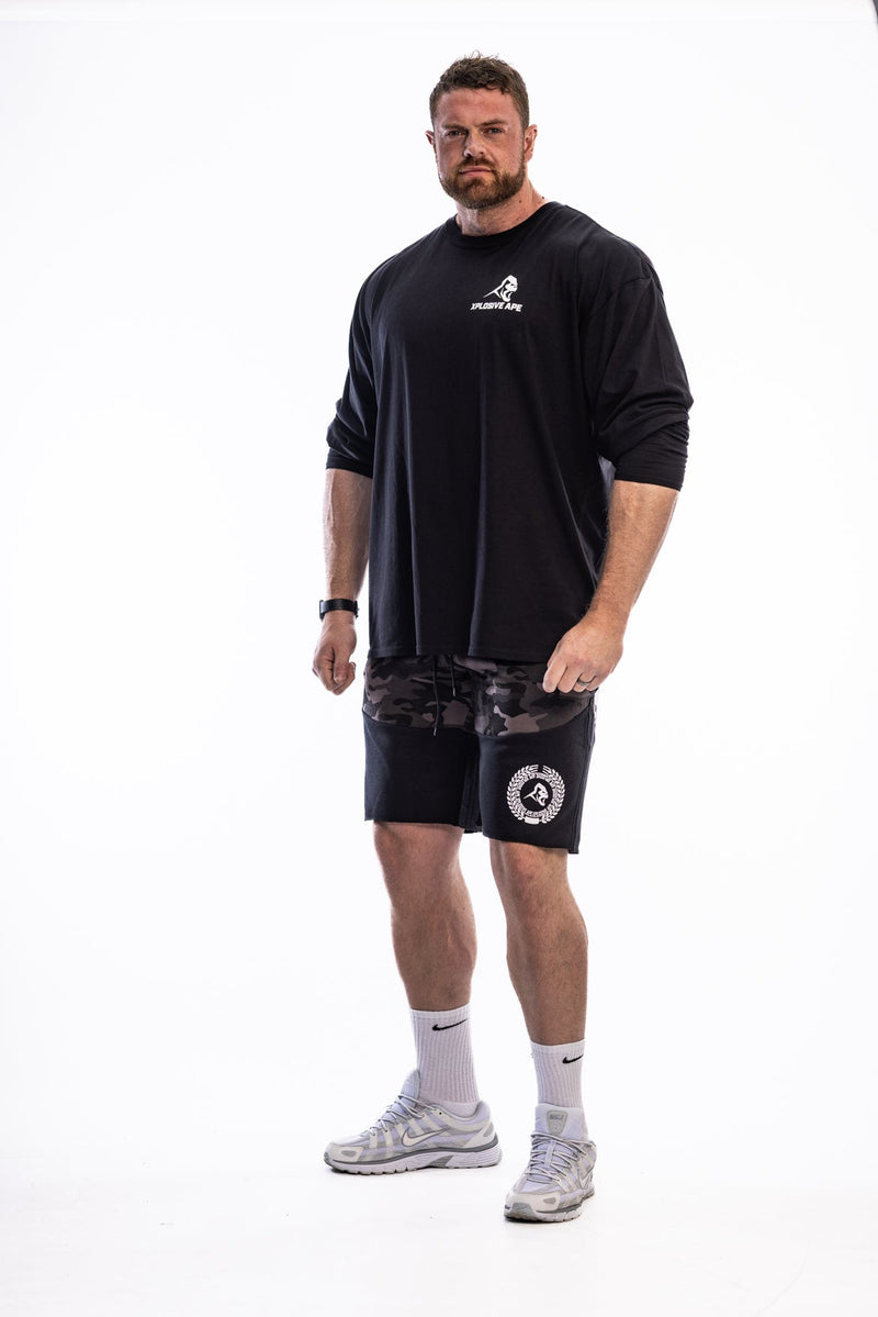 XAPE Century Camo Rag Shorts - Sports Grey