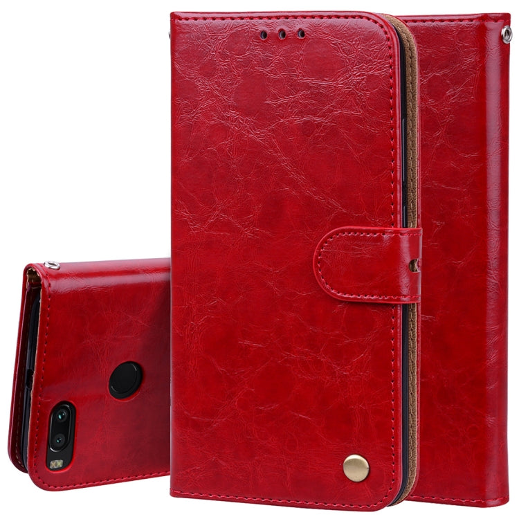 For Xiaomi  Mi A1 & 5X Business Style Oil Wax Texture Horizontal Flip Leather Case with Holder & Card Slots & Wallet & Lanyard, For Xiaomi Mi A1 & 5X, For Xiaomi Mi A1