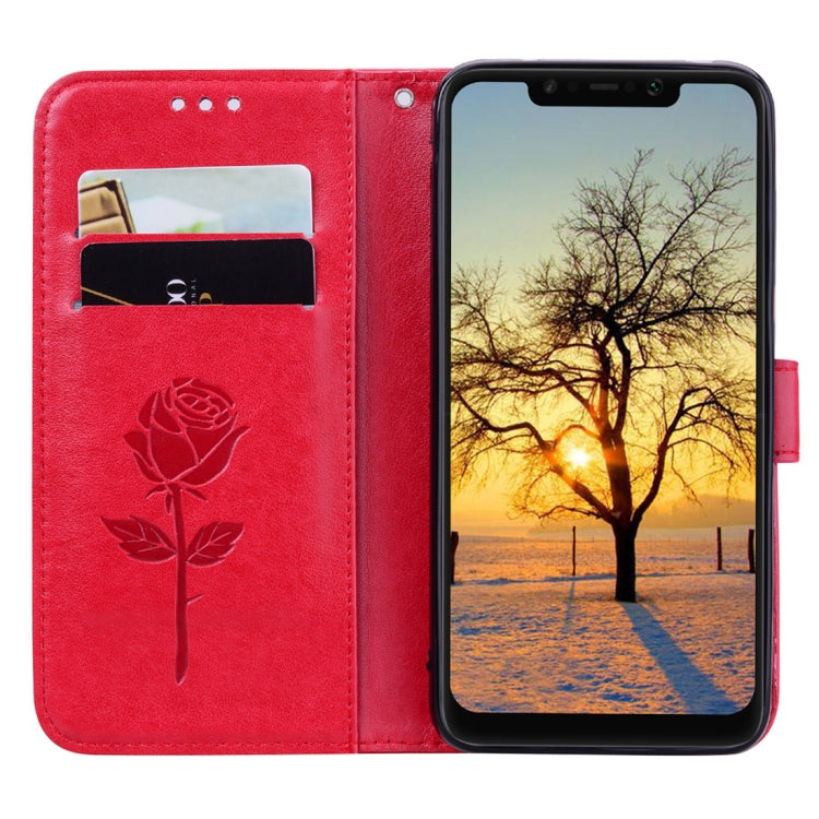 Rose Embossed Horizontal Flip PU Leather Case for Xiaomi Pocophone F1 , with Holder & Card Slots & Wallet, For Xiaomi Poco F1