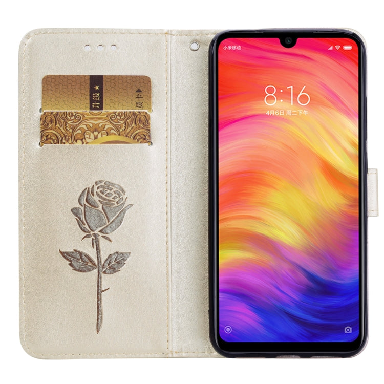 Rose Embossed Horizontal Flip PU Leather Case for Xiaomi Redmi Note 7, with Holder & Card Slots & Wallet, For Xiaomi Redmi Note 7
