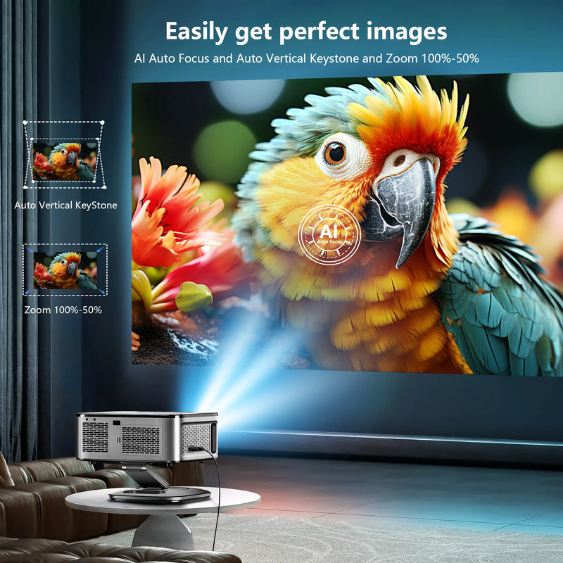 XIWBSY 4K/8K Smart Projector 40000Lm Android 12 Home Theatre System