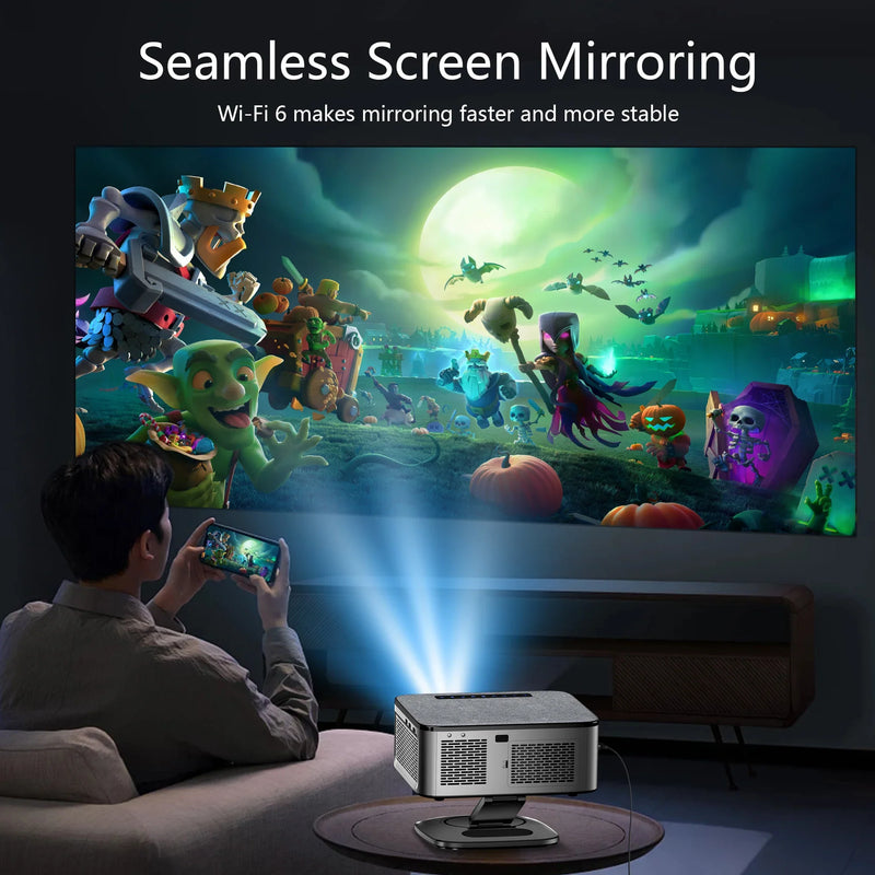 XIWBSY 4K/8K Smart Projector 40000Lm Android 12 Home Theatre System