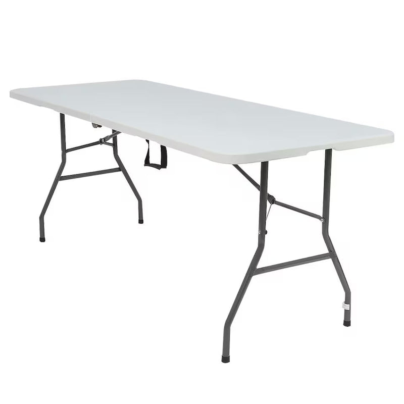 Alivio 6ft Folding Table Heavy Duty Trestle Table 180 x 70 x 74cm for Wedding Market Garden Party Picnic Indoor Outdoor - White