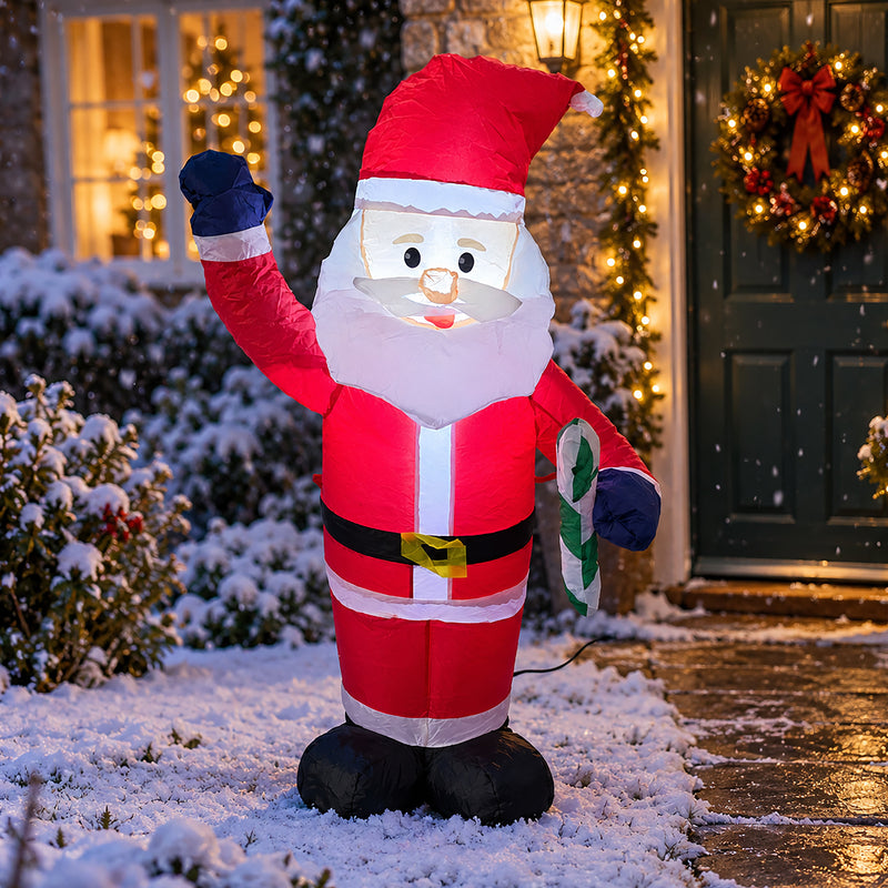 Inflatable Light Up Santa Figure 1.2m