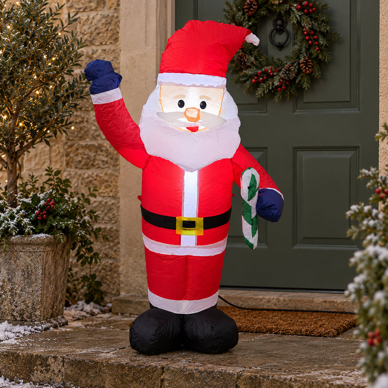 Inflatable Light Up Santa Figure 1.2m