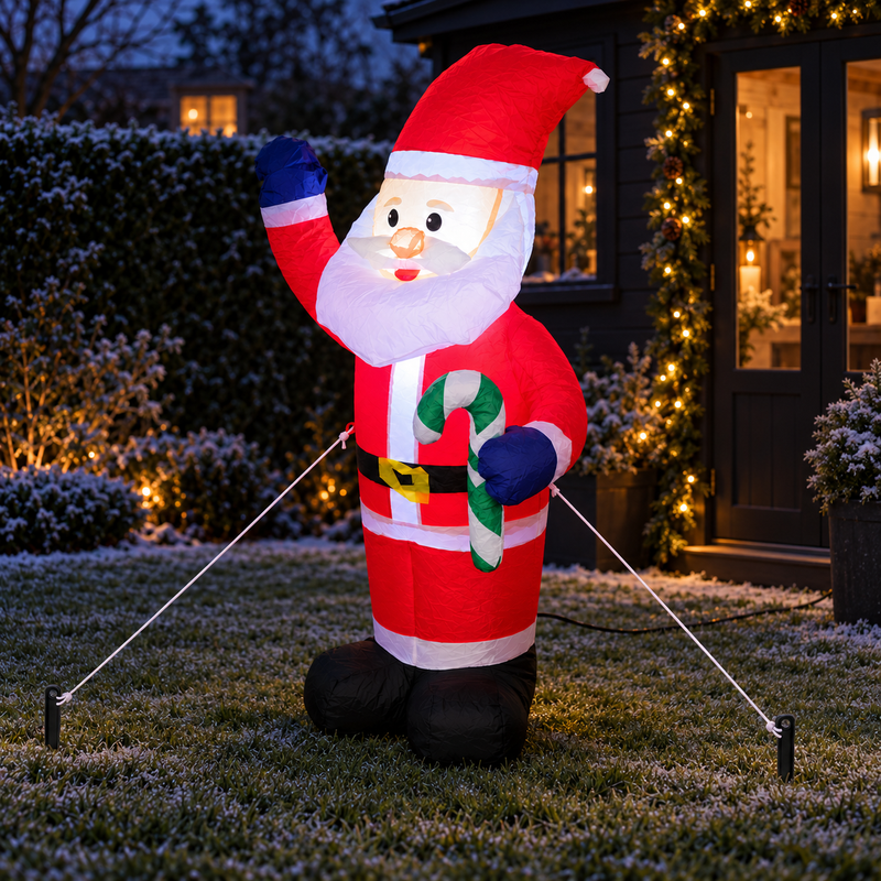 Inflatable Light Up Santa Figure 1.2m
