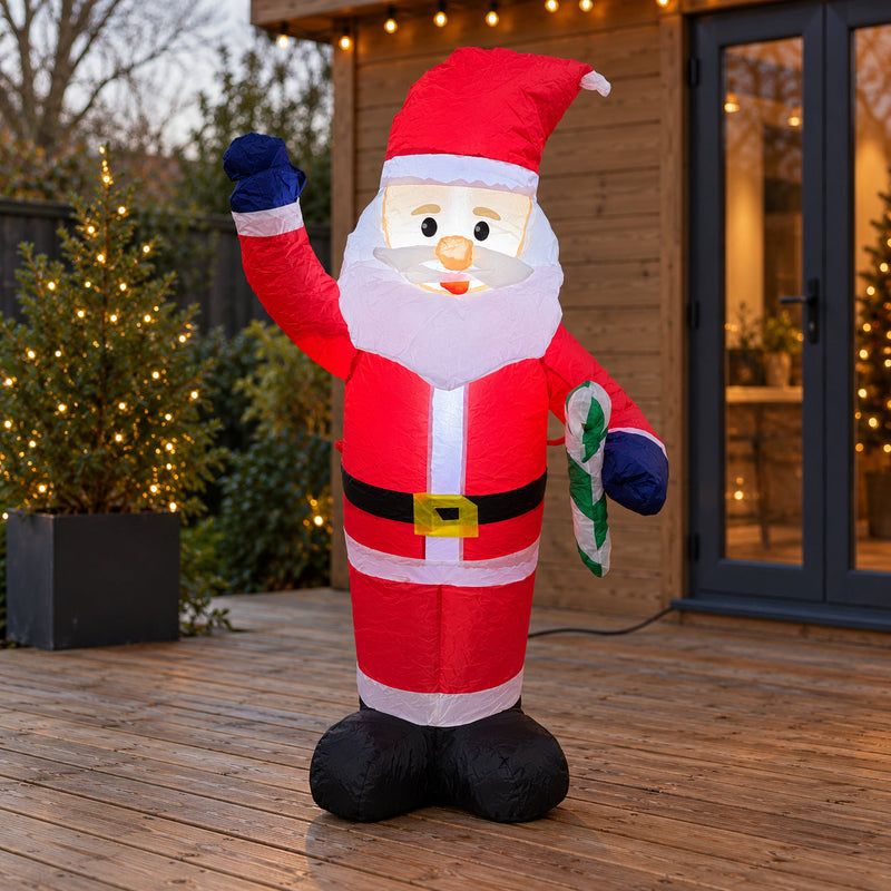 Inflatable Light Up Santa Figure 1.2m